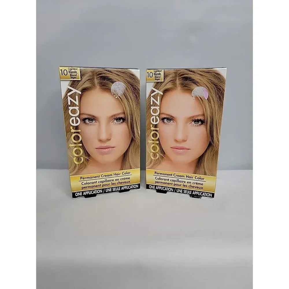 Color Eazy Cream Hair Color #10 Lightest BLONDE exp‎ 4/5/20 new in box 2 Boxes